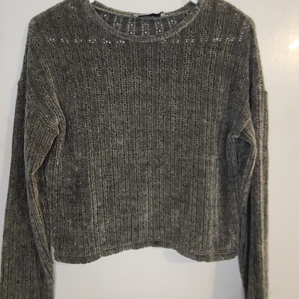 Hollister Gray Knit Top Size XS